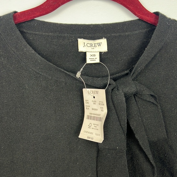 J Crew NWT black bow neck women’s XS sweater - Picture 2 of 7